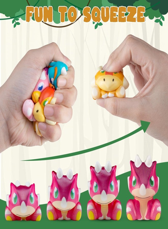 DMIGHT Dinosaur Party Favors for Kids 24PCS Dinosaur Squishy Toys,Goodie Bag Stuffers, Pinata Stuffers,Birthday Gifts for Boys & Girls,Treasure Chest Prizes,Classroom Prizes for Kids - Image 4
